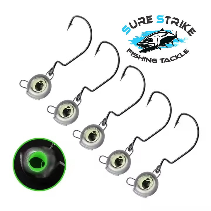 Bionic Night Glow Jig Head - Weedless