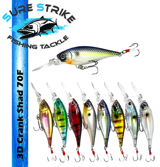 Sure Strike 3D Crystal Crank Shad 70F