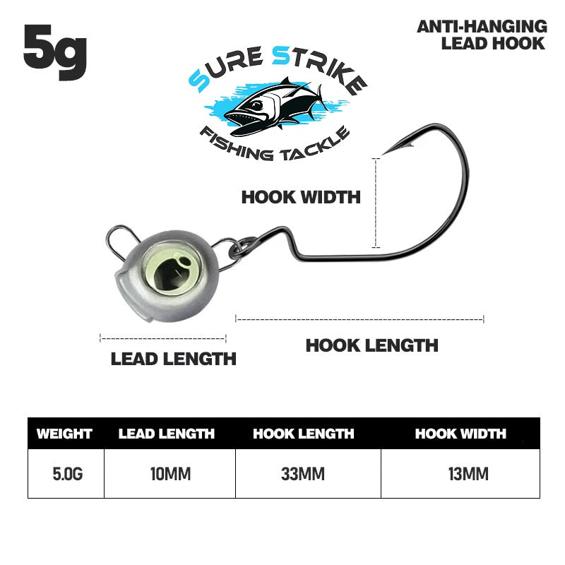 Bionic Night Glow Jig Head - Weedless