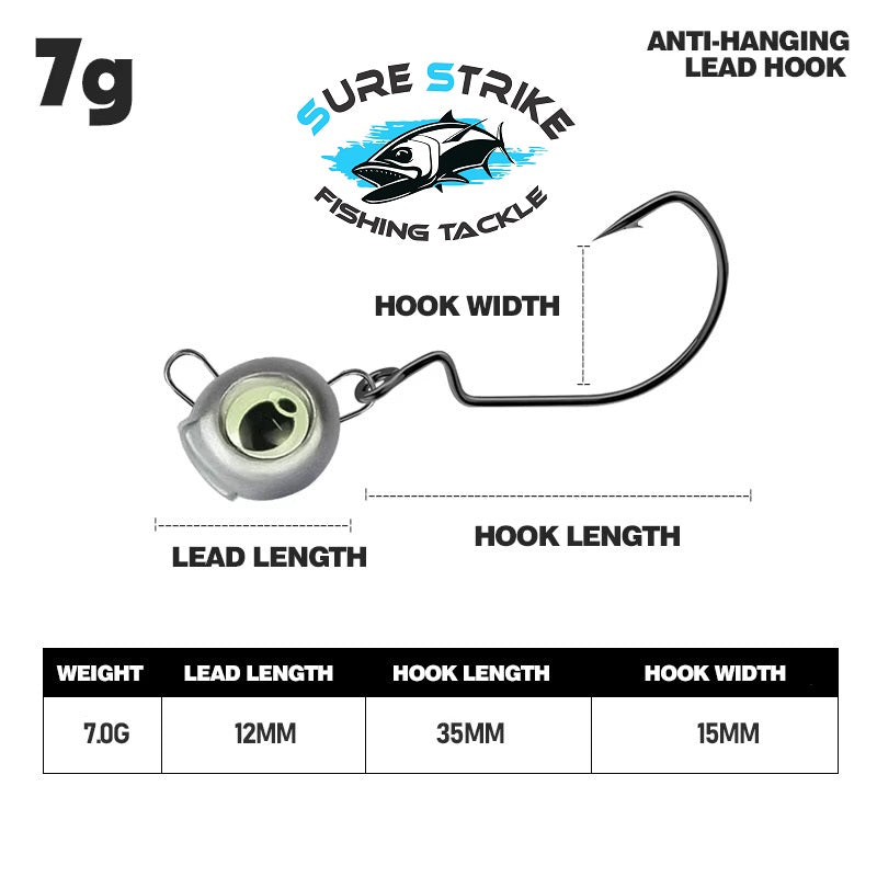 Bionic Night Glow Jig Head - Weedless
