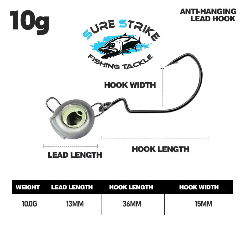 Bionic Night Glow Jig Head - Weedless