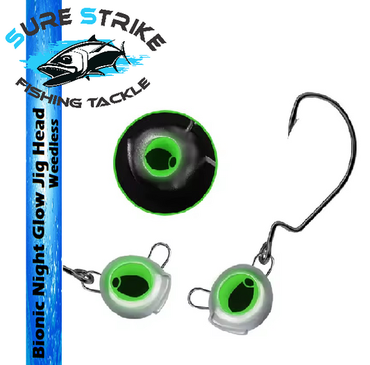 Bionic Night Glow Jig Head - Weedless