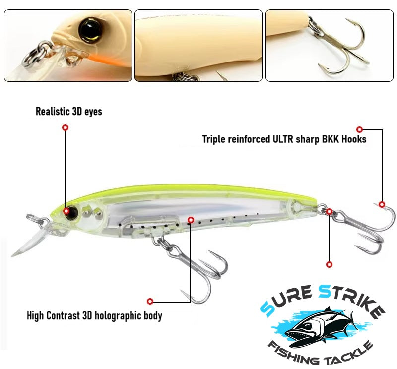 Sure Strike 3D Crystal Fingerling Minnow 100F